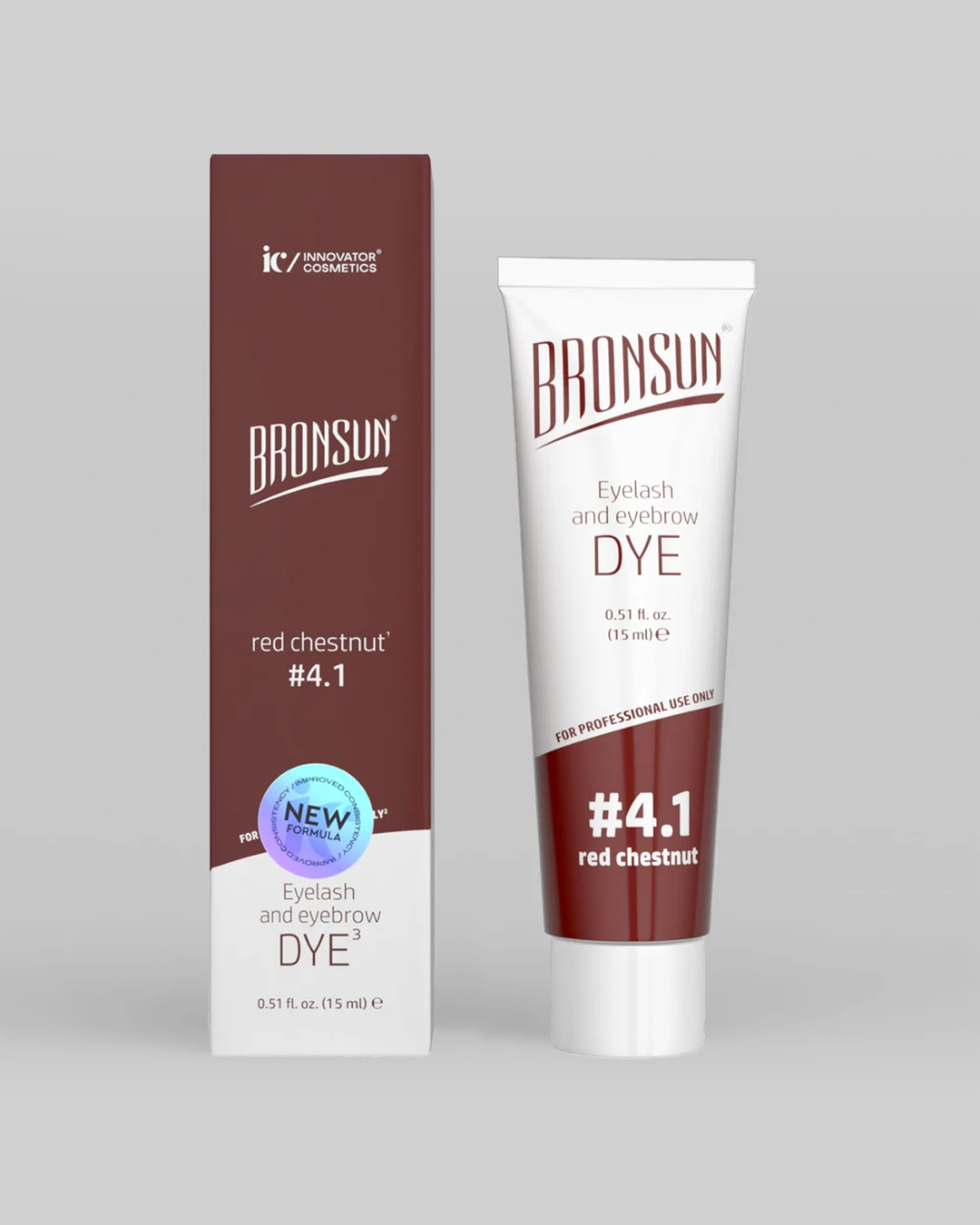 Bronsun - Eyelash & Eyebrow Gel Dye - Red Chestnut - 15ml