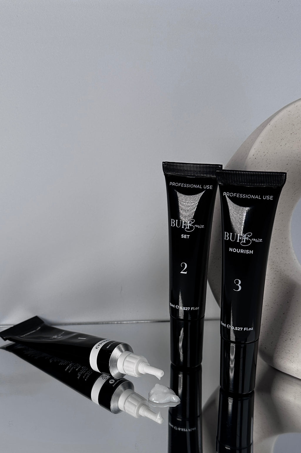 Cysteamine Brow & Lash Lamination Kit - 1,2 & 3 Steps - 3 x 15ml Tubes
