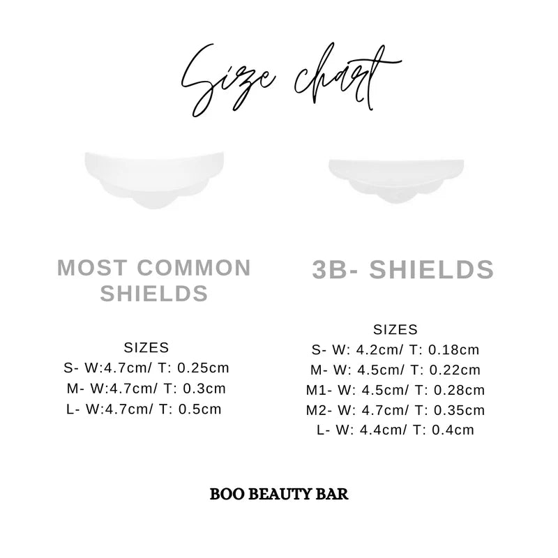 Boo Beauty Bar - 3B Lash Shields - 5 Sizes